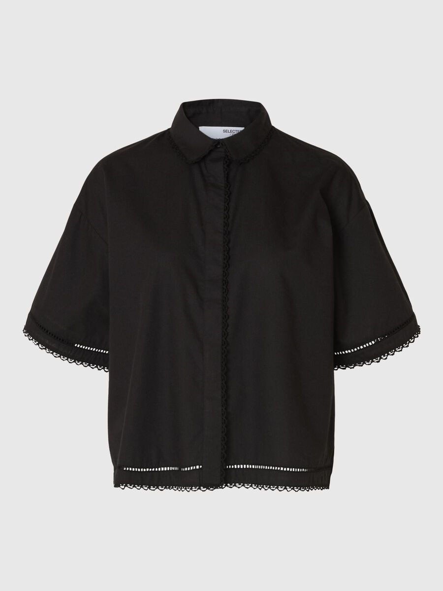 Nova Black Cotton Shirt