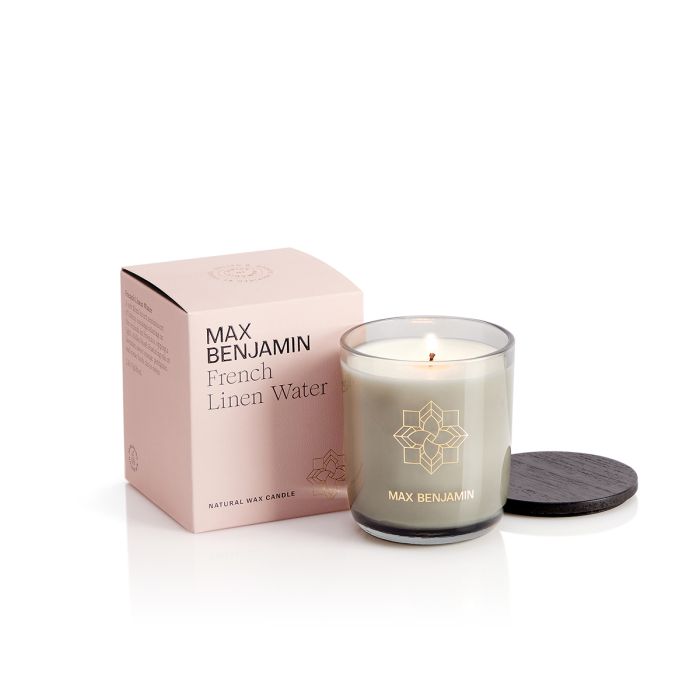 Max Benjamin French Linen Water Luxury Candle & Lid