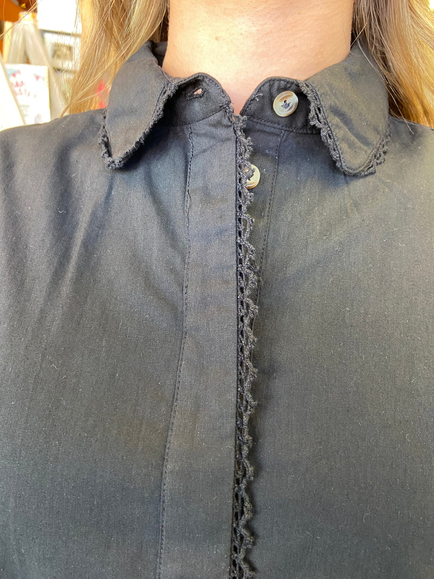 Nova Black Cotton Shirt