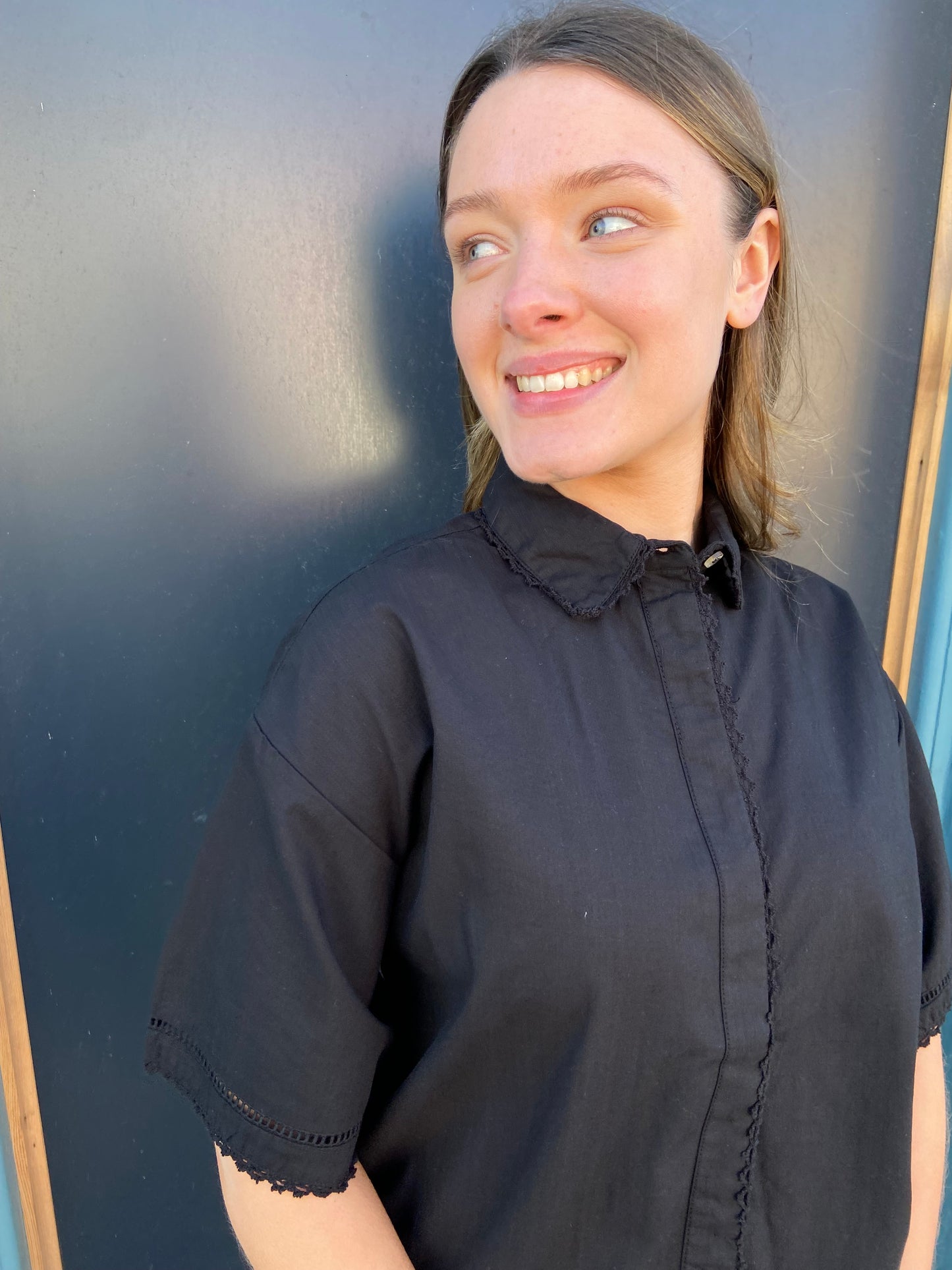 Nova Black Cotton Shirt