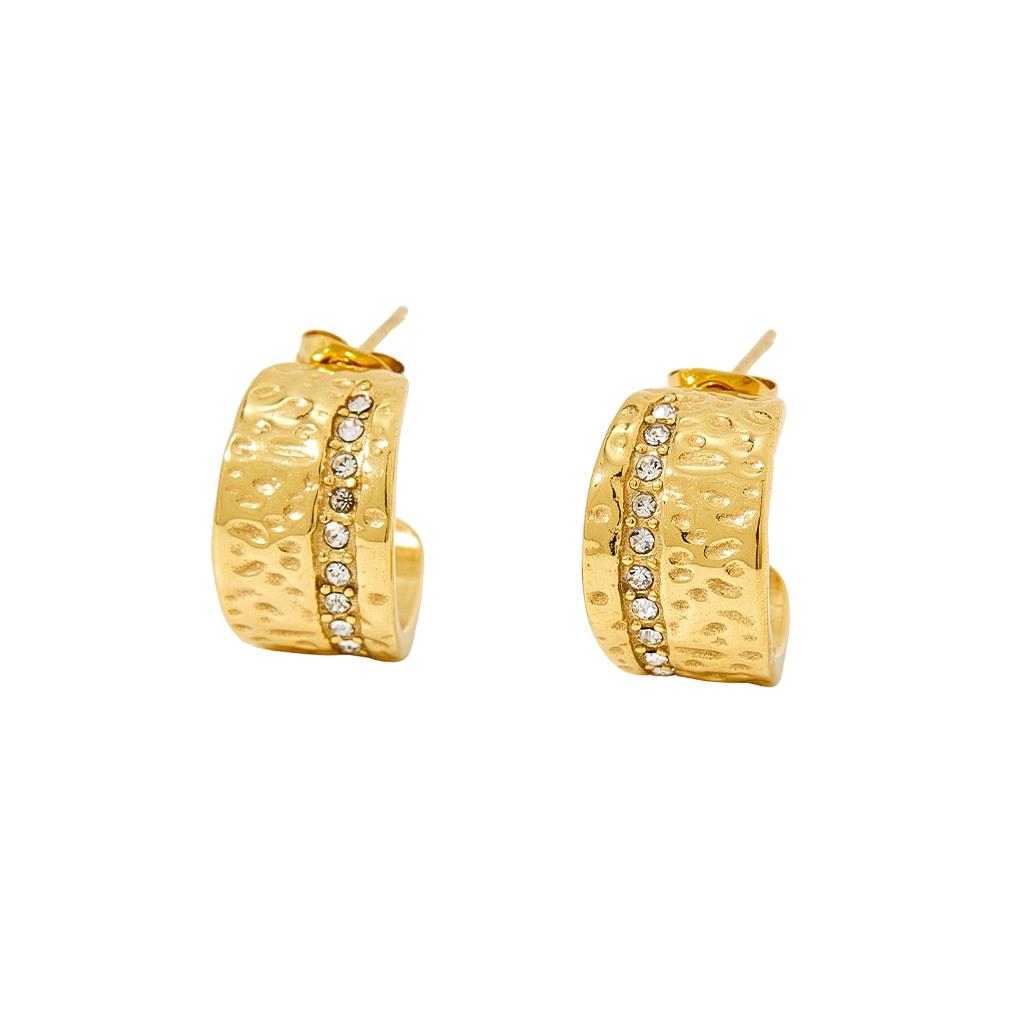 Sasha Gold Diamonte Hoops