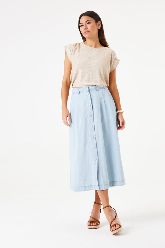 Cynthia soft denim skirt 100% cotton
