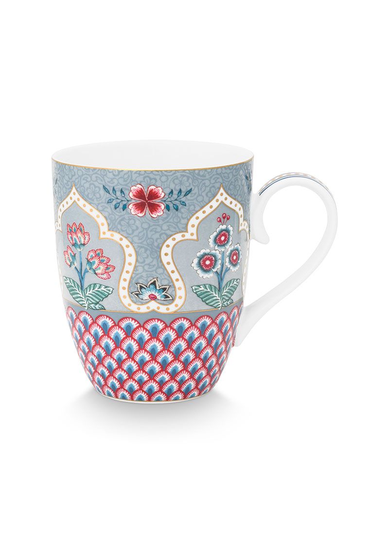 Flower Festival Mug Large Deco Light Blue by Pip Studio