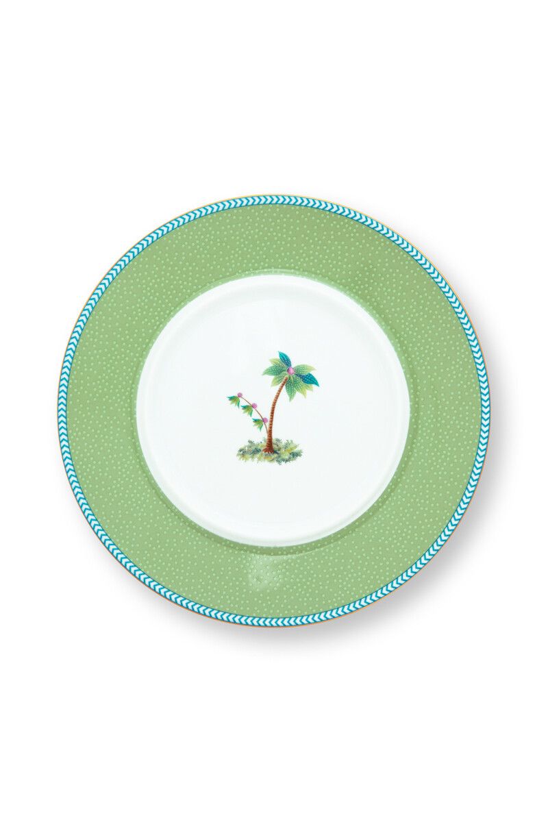 Jolie Butter Dish Round Green By Pip Studio