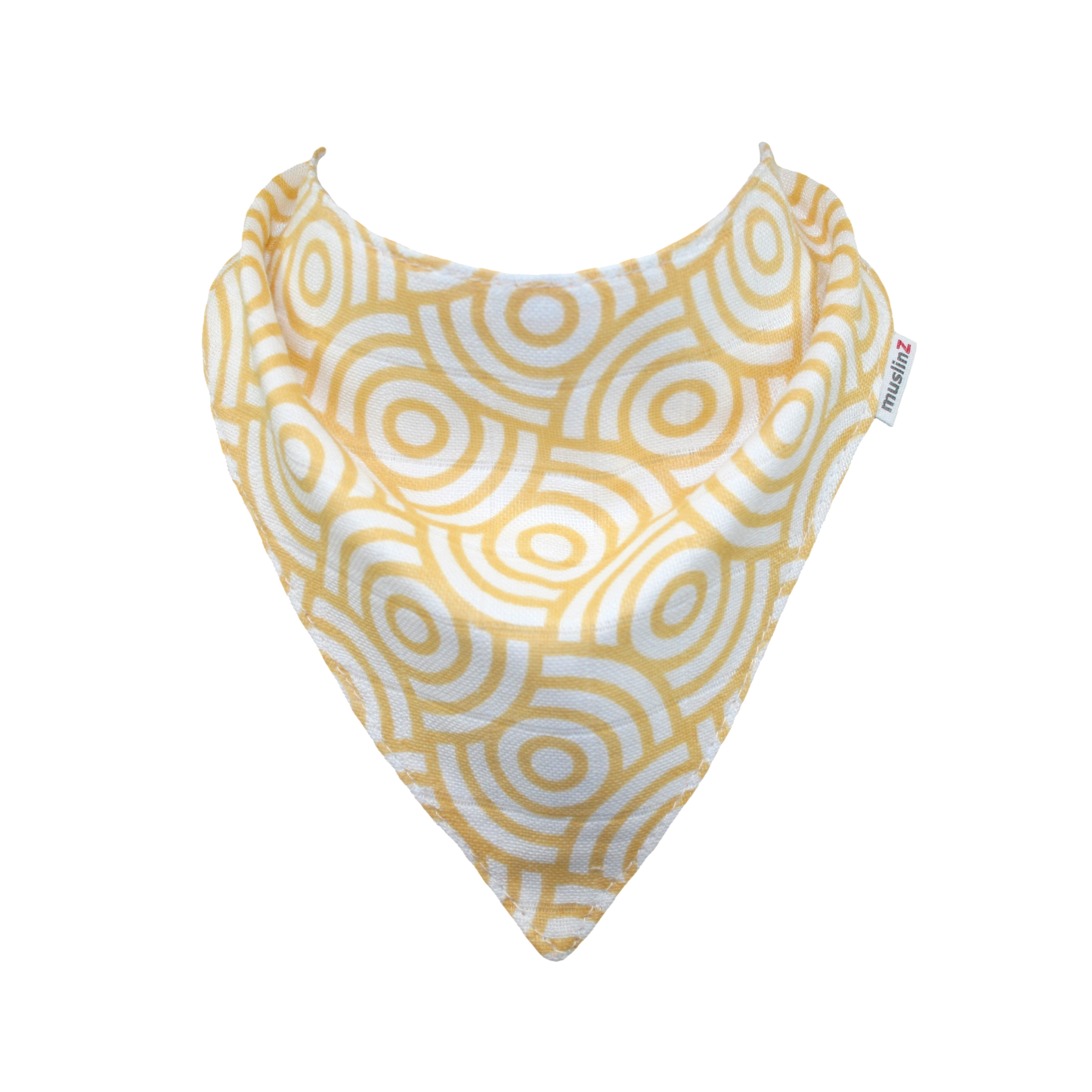 MuslinZ 3 Pack Bamboo/Organic Cotton Muslin Dribble Bibs – Gold Print