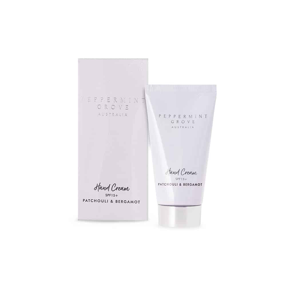 Patchouli & Bergamot Hand Cream Tube 75ml by Peppermint Grove Australia