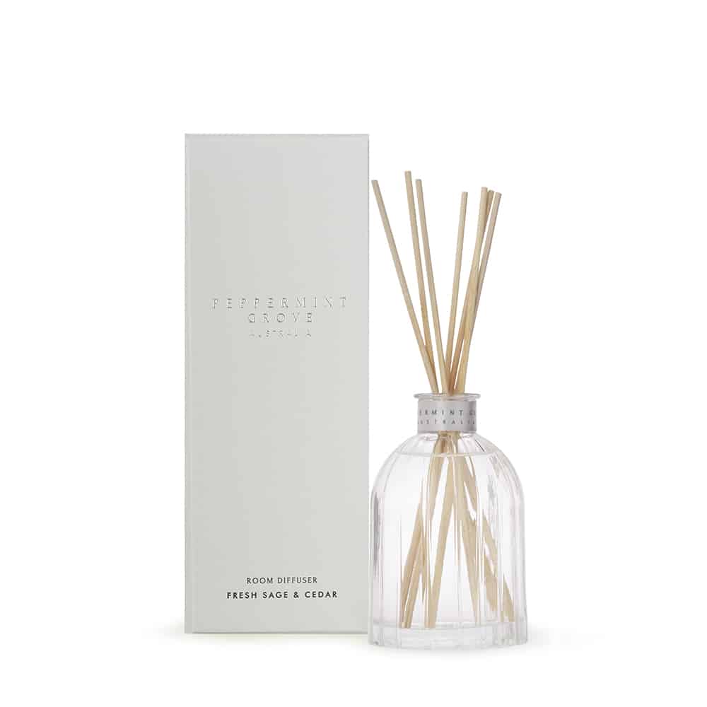 Fresh Sage & Cedar Room Diffuser 200ml by Peppermint Grove Australia