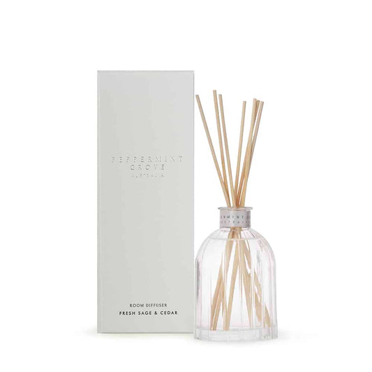 Fresh Sage & Cedar Room Diffuser 200ml by Peppermint Grove Australia