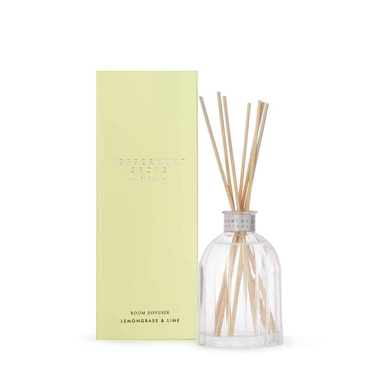 Lemongrass & Lime Room Diffuser 200ml by Peppermint Grove Australia
