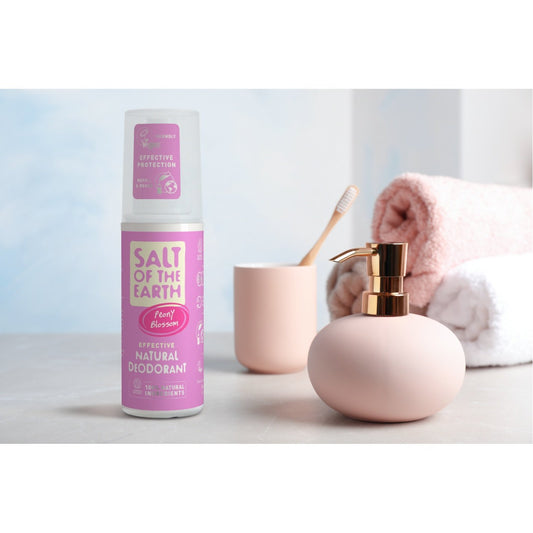 Peony Blossom natural Deodorant Spray by Salt of the Earth 100ml