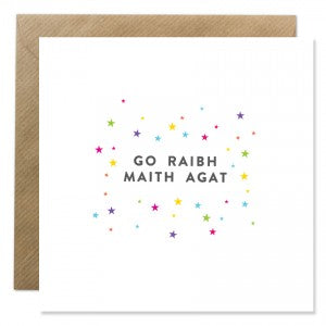 Thank You, in Irish, Card from Bold Bunny