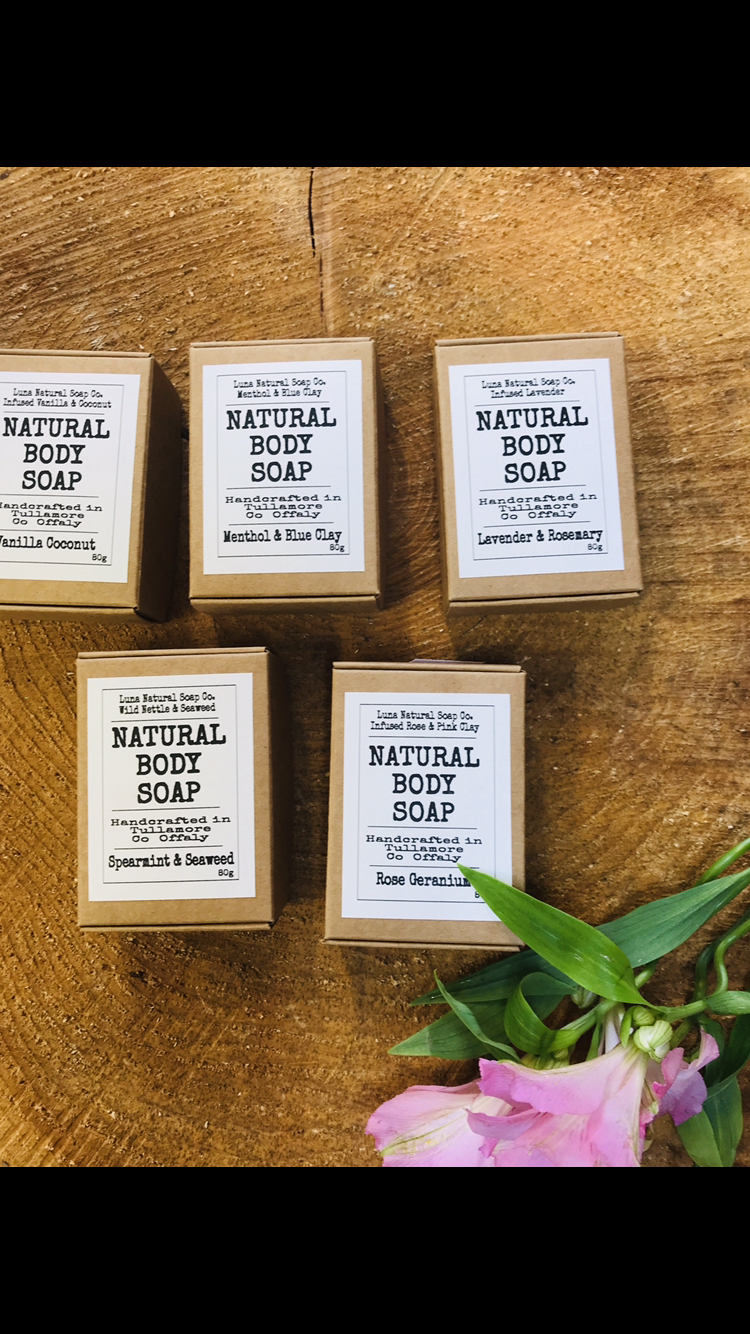 Natural Goats milk body soap bar by Luna 80g