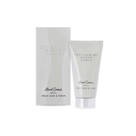 FRESH SAGE & CEDAR HAND CREAM TUBE 75ML by Peppermint Grove Australia