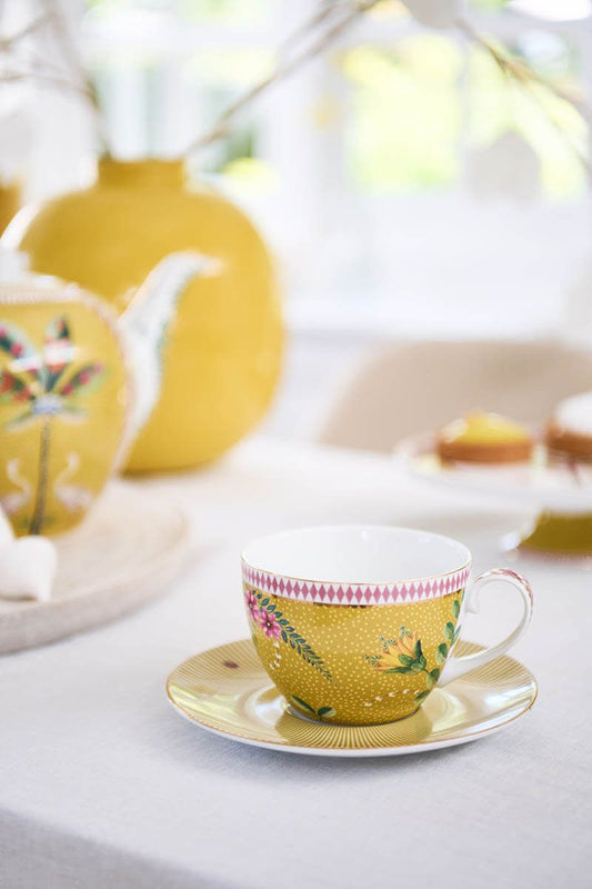 La Majorelle set/2 Cappuccino Cup & Saucer Yellow