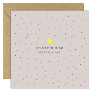 Thank You Card in Irish from Bold Bunny