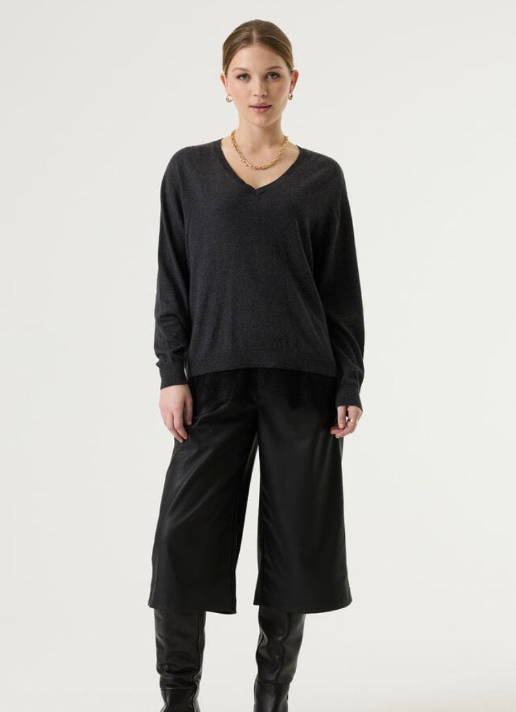 Faux leather culottes