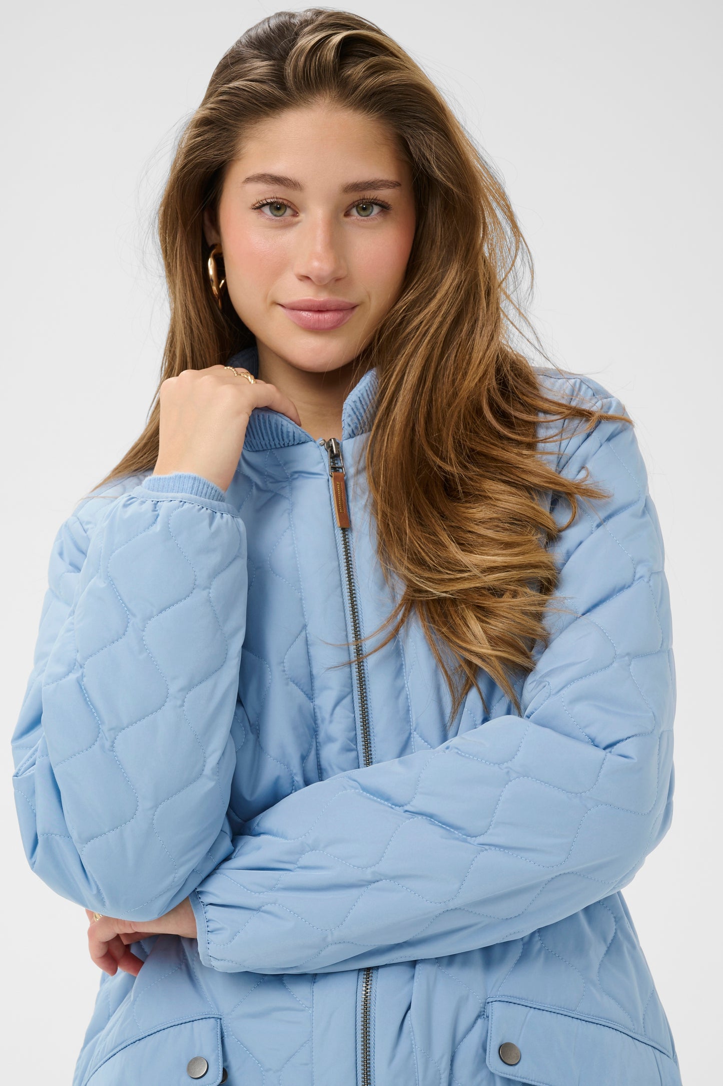 Powder blue padded jacket