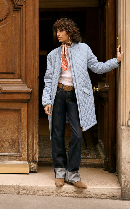 Powder blue padded jacket