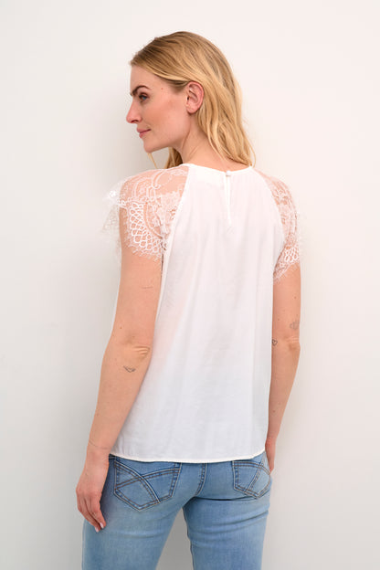 Noleen lace top in white