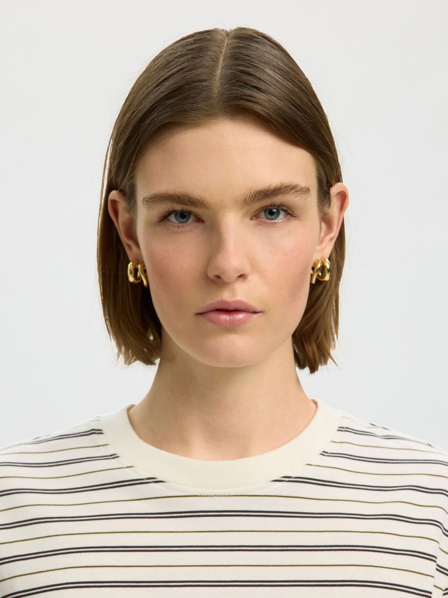 Long sleeve boxy stripe t-shirt - 100% organic cotton