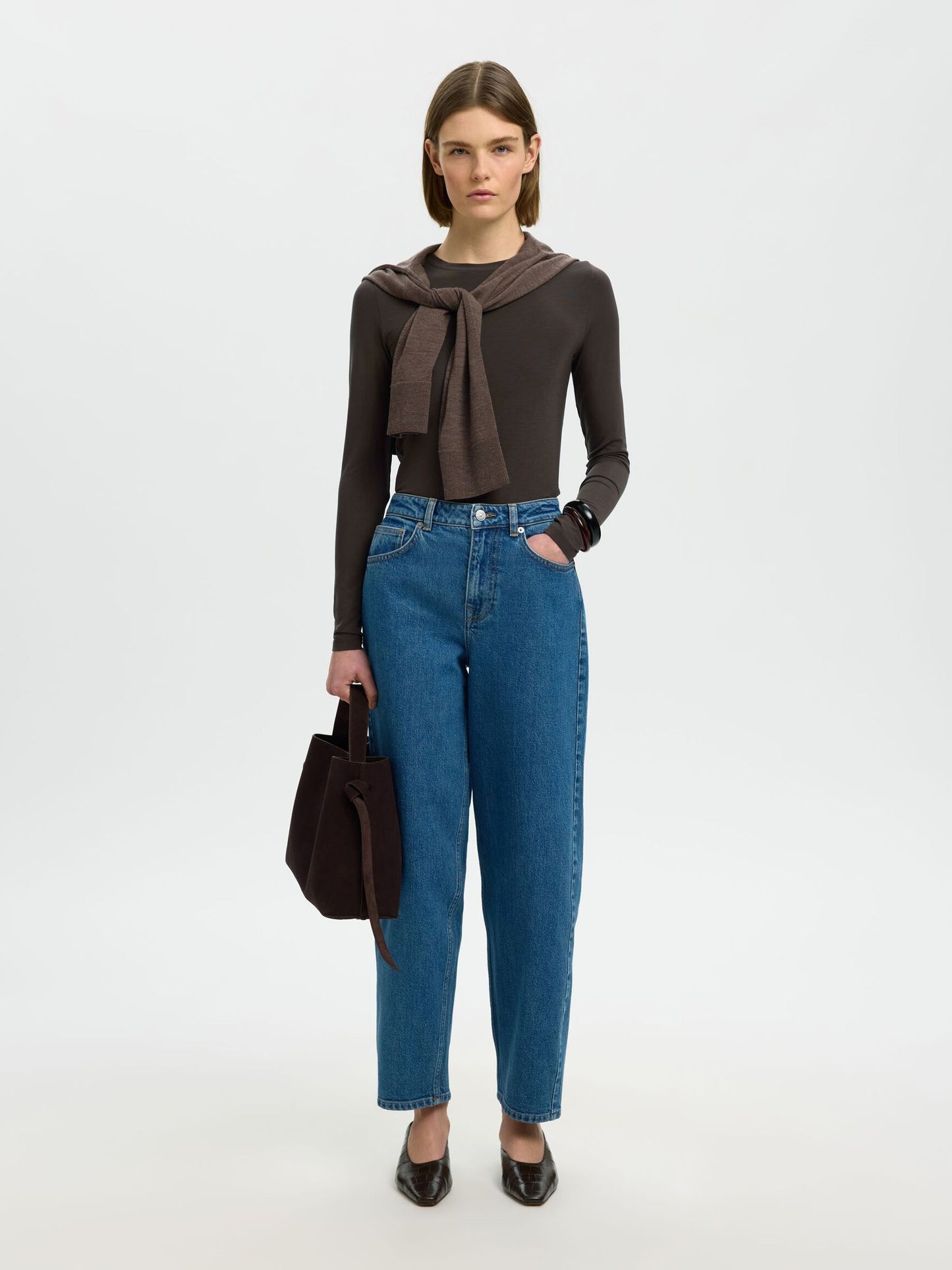 Beautifully soft brown long sleeve top