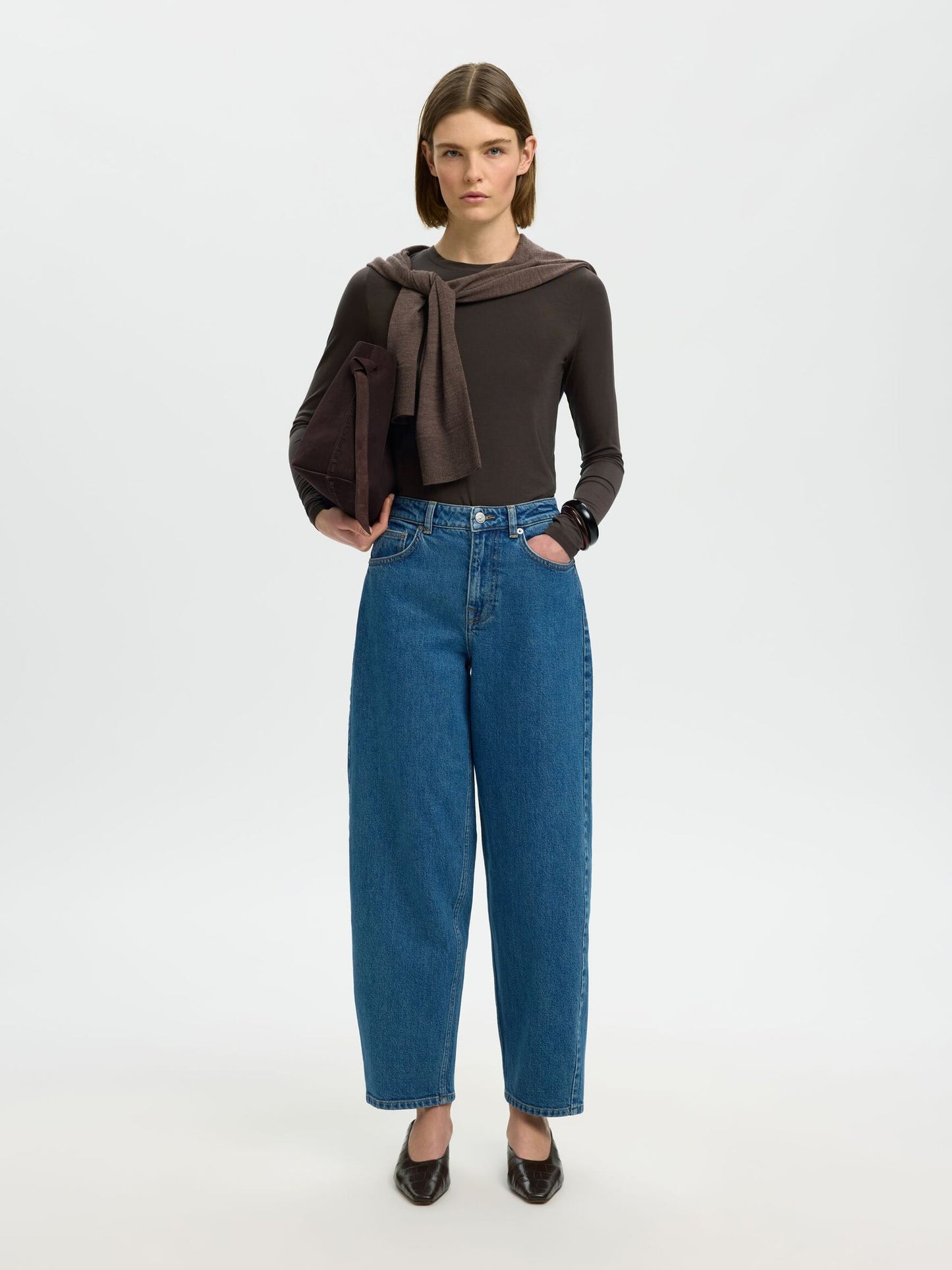 Beautifully soft brown long sleeve top