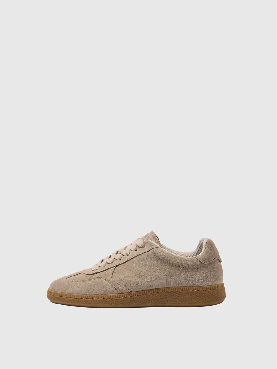 Taupe Suede Trainers