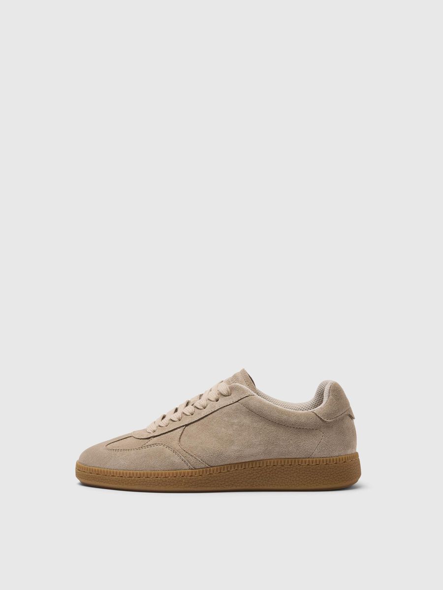 Taupe suede trainers