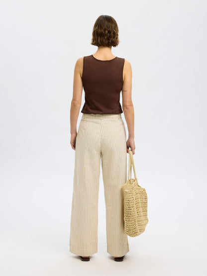 Gemma stripe linen trousers