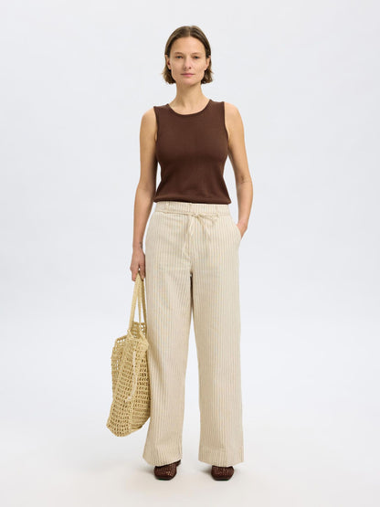 Gemma stripe linen trousers