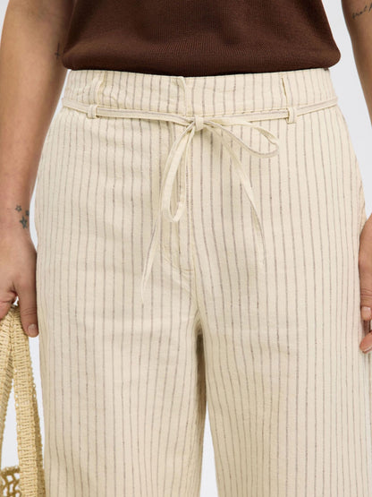 Gemma stripe linen trousers