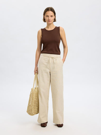 Gemma stripe linen trousers