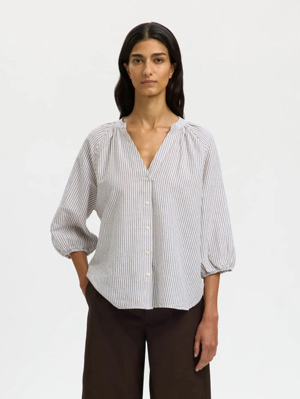 Nelly choc chip linen  shirt