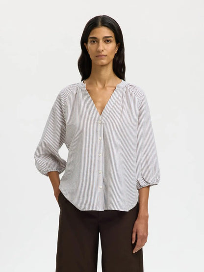 Nelly choc chip linen  shirt