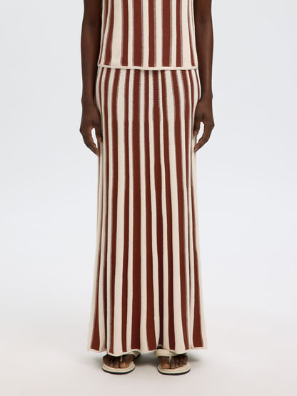 Cherry maxi knit skirt