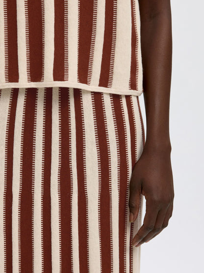 Cherry maxi knit skirt