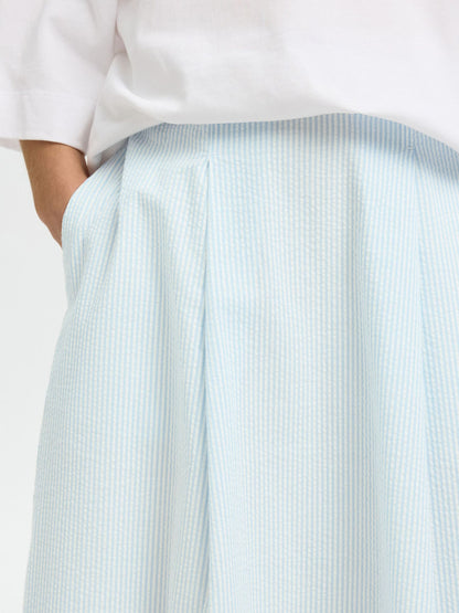 Hannah blue & white stripe skirt *100% Organic cotton