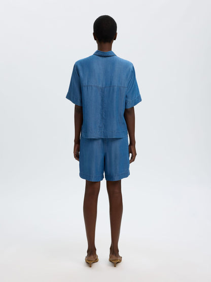 Annalisa denim polo shirt