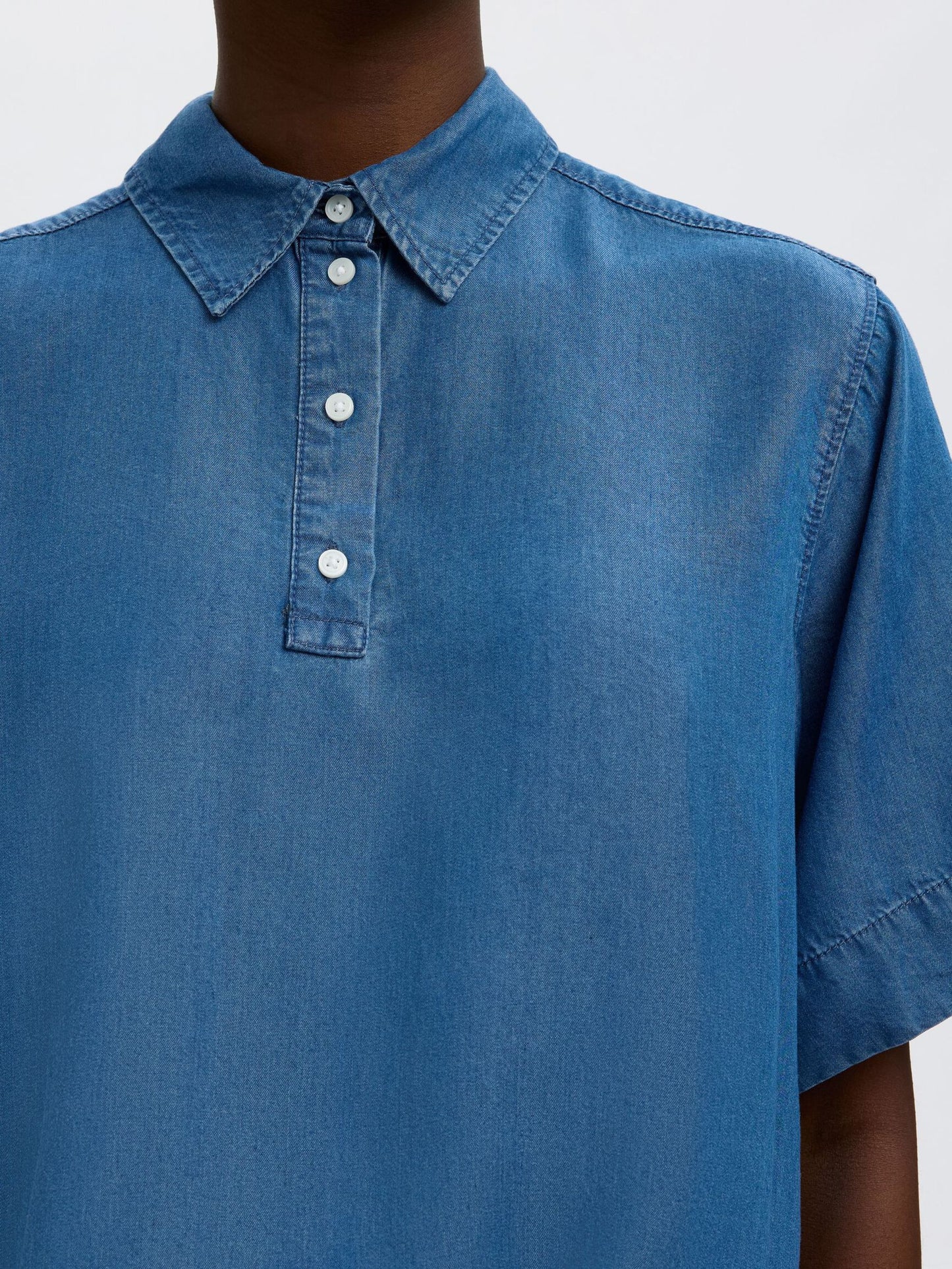 Annalisa denim polo shirt