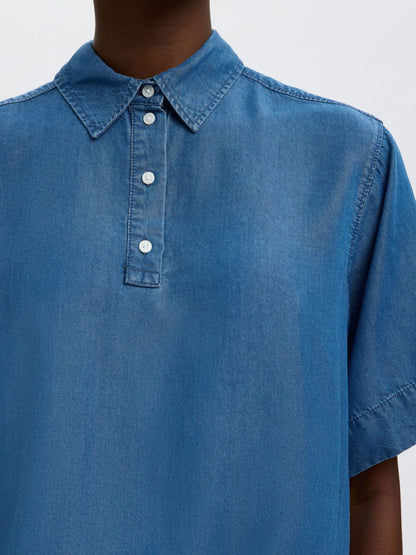 Annalisa denim polo shirt