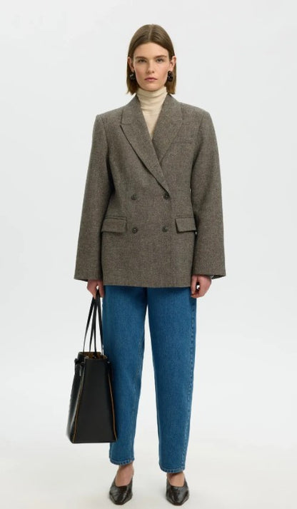 Wool blend blazer