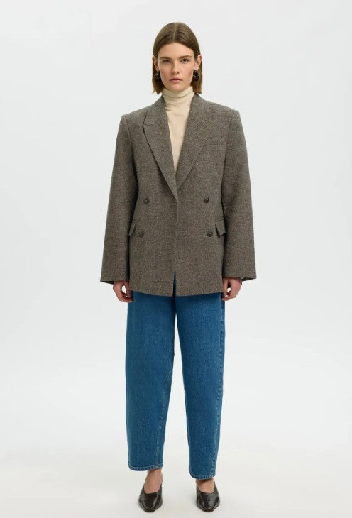 Wool blend blazer