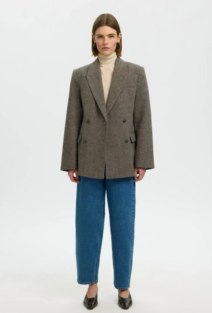 Wool blend blazer
