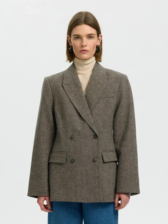 Wool blend blazer