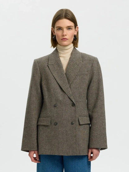 Wool blend blazer