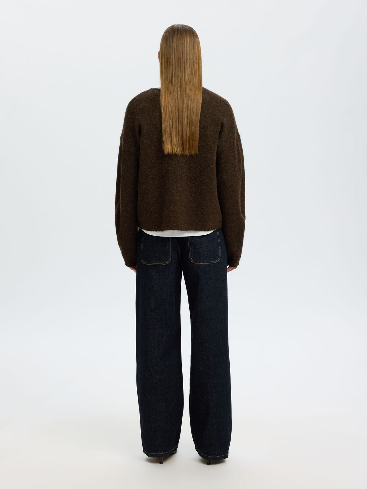 Duffle brown knit cardigan