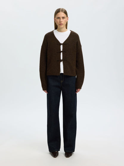 Duffle brown knit cardigan