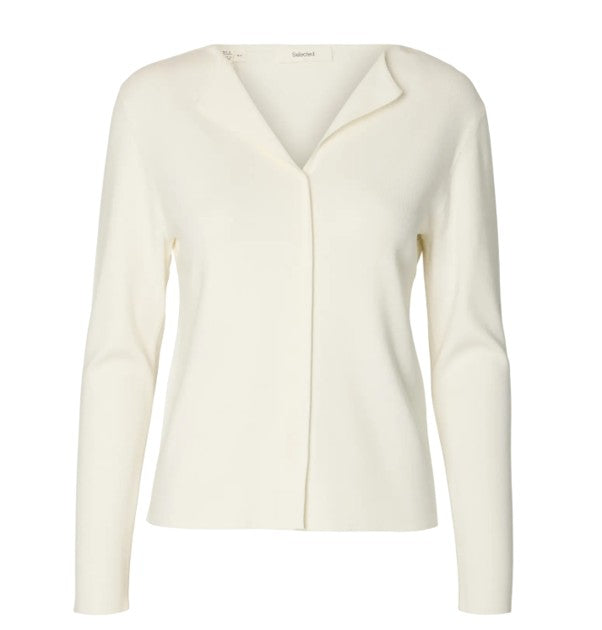 Talia off-white fine knit jumper