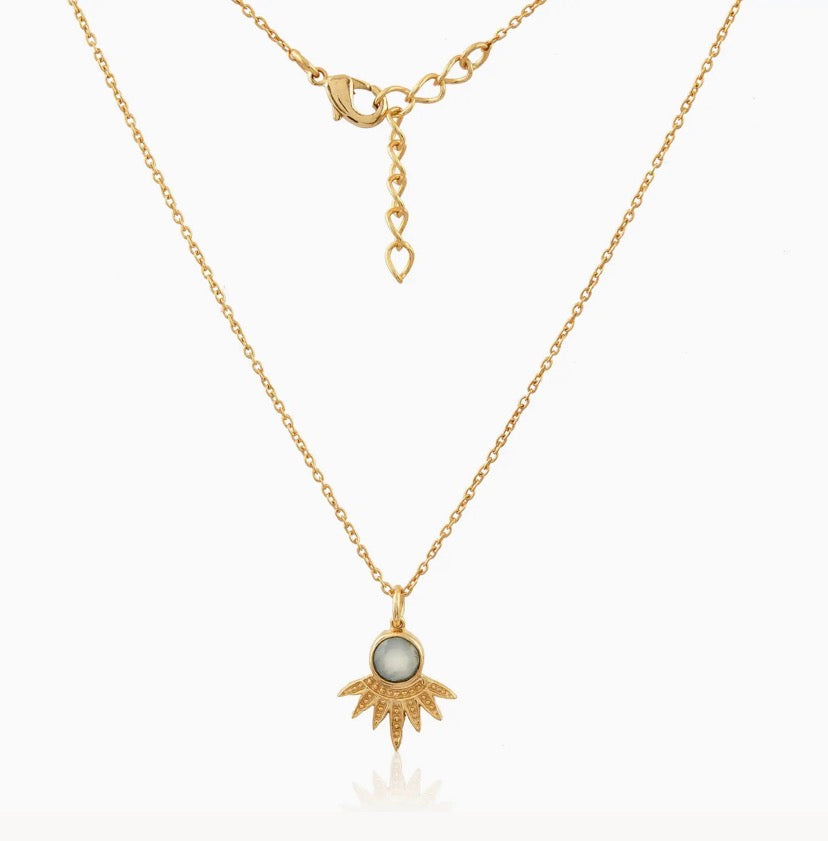 Athena Necklace with aquamarine