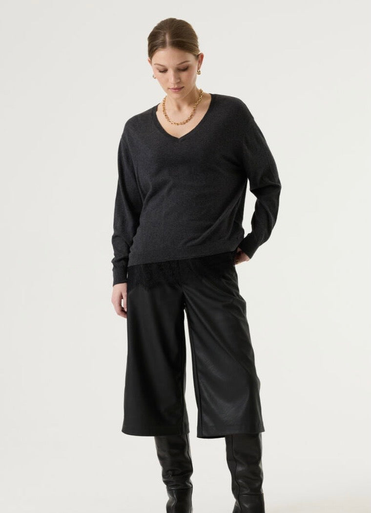Faux leather culottes